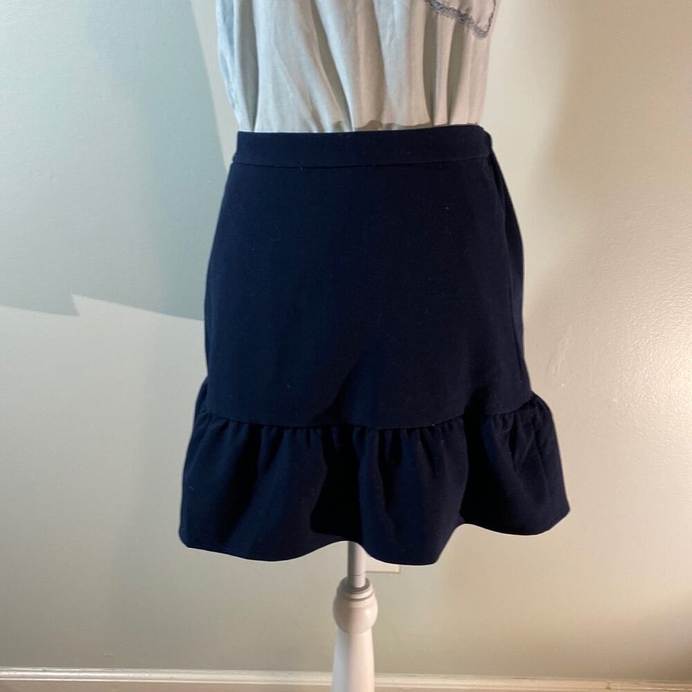 J.Crew Mercantile Navy Skirt with Ruffle Size 4